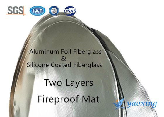 Manta revestida del fuego del silicón de la fibra de vidrio para la comida campestre incombustible