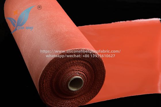Tejido de silicona rojo a prueba de fuego resistente a 200 grados Celsius para carcasas industriales