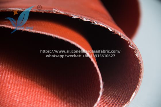 Tejido de silicona rojo a prueba de fuego resistente a 200 grados Celsius para carcasas industriales