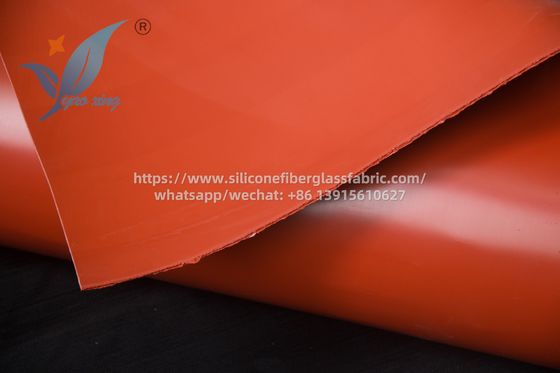 1.5mm Tejido de doble cara de fibra de vidrio recubierta de silicona para conectores de conductos