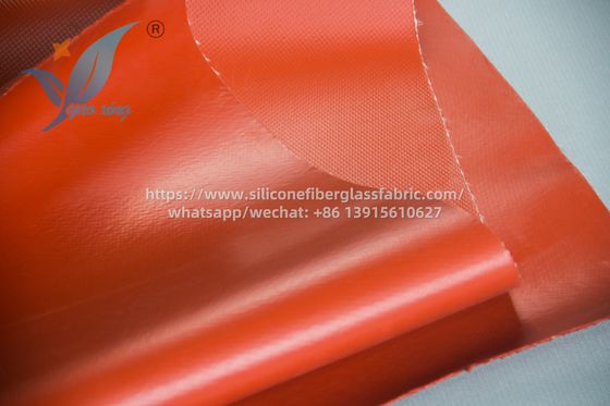 1.5mm Tejido de doble cara de fibra de vidrio recubierta de silicona para conectores de conductos