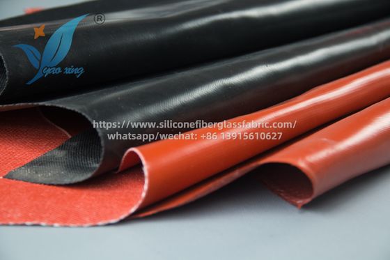 0Tejido de cortina a prueba de fuego de.4 mm revestido de silicona textura suave