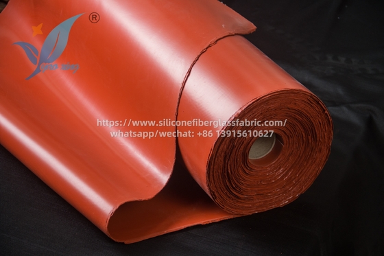 Tejido de fibra de vidrio recubierto de silicona para altas temperaturas -40°C a 200°C