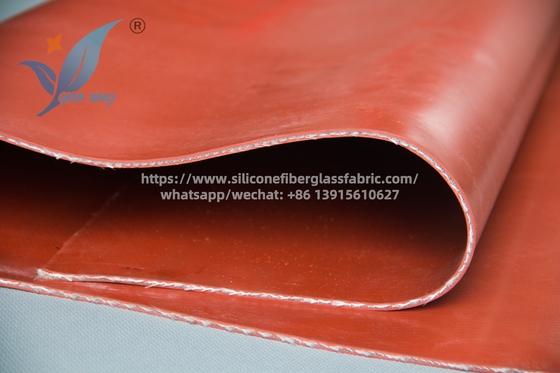 Tela de fibra de vidrio de silicona roja para mantas ignífugas y juntas de expansión