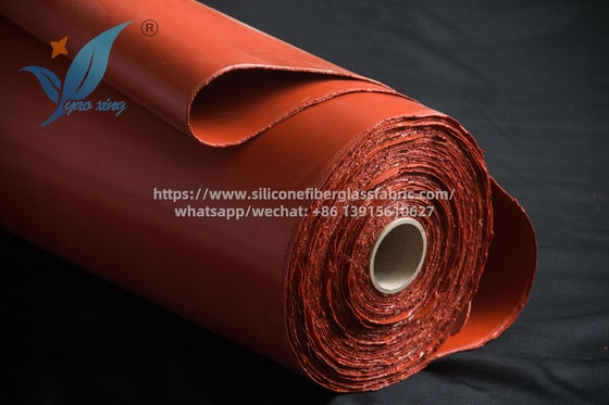 Tela de fibra de vidrio de silicona roja para mantas ignífugas y juntas de expansión