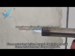 Prueba de quema de tejido elástico retardante de llama